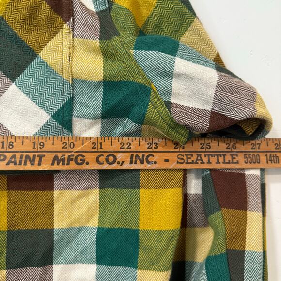 Outdoor Research Men's Feedback Flannel Shirt Top Plaid Brown Yellow Green XXL - Picture 7 of 7